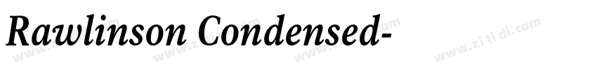 Rawlinson Condensed字体转换